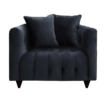 Кресло темно-серое с подушками