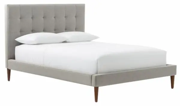 Кровать мягкая 180 200 Геометрия серая