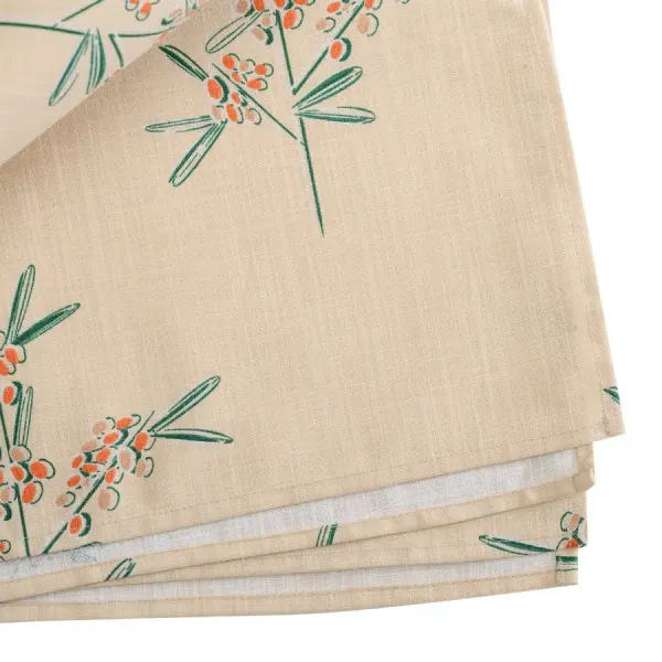 Скатерть на стол из хлопка с графичным принтом Обед рябинника russian north, 150х250 см