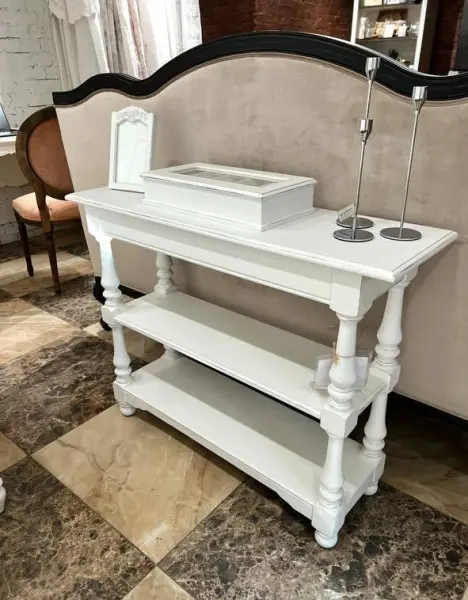 Консоль "Нордик", с состариванием, Белый (Нордик, Бретань)