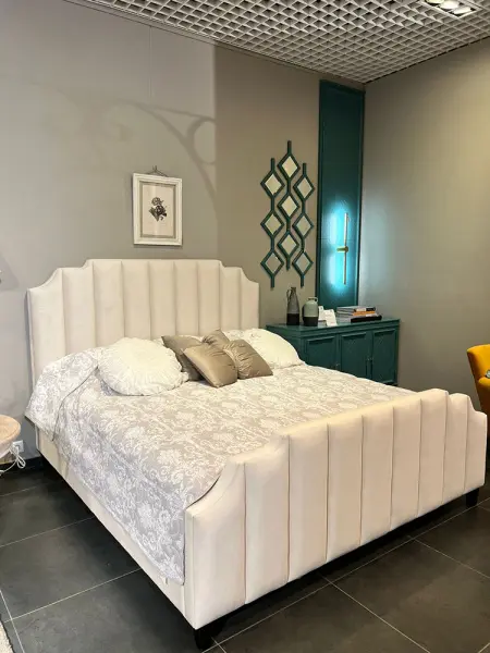 Кровать мягкая 180 200 BALI бежевая