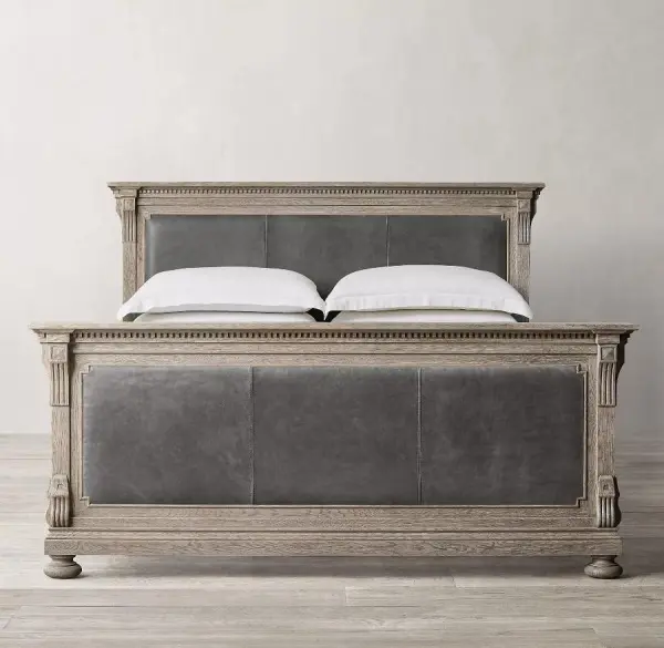 Кровать мягкая 140 200 Сент-Джеймс серая