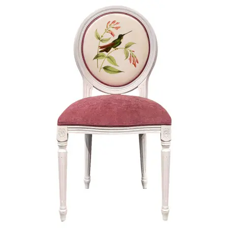 Стул Медальон Райская птица белый каркас Ver.3