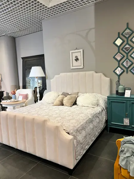 Кровать мягкая 180 200 BALI бежевая