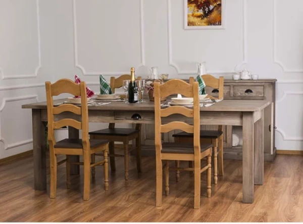 Стол обеденный Брюгге раздвижной 210/90 столешница - тонировка маслом